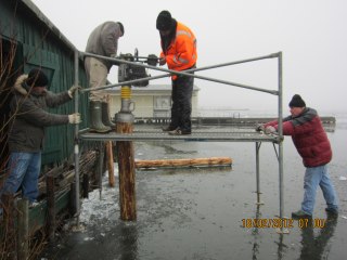 Arbeitseinsatz Bootsschuppen Kamerun